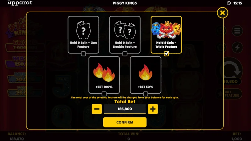 Piggy Kings - big win in Hold and Spin